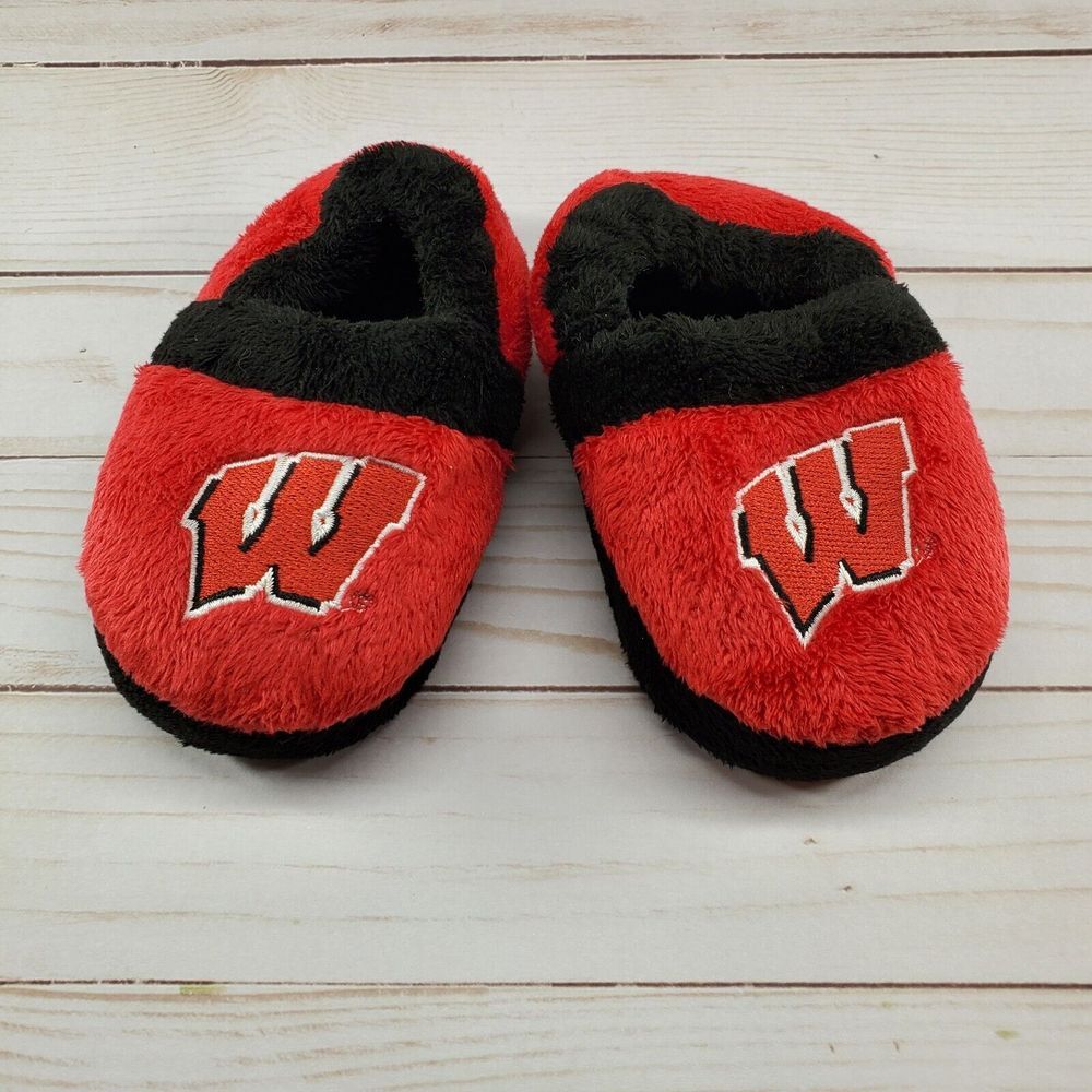 Wisconsin Badgers Toddler Slippers Size 5 Size 6